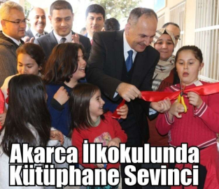 Akarca İlkokulunda Kütüphane Sevinci