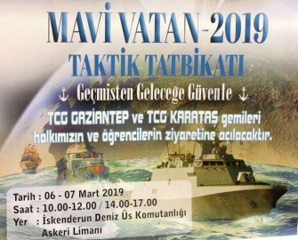 "Mavi Vatan 2019 Taktik Tatbikatı" İskenderun'da