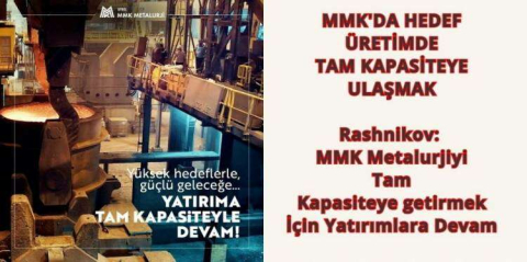 MMK’da Hedef Tam Kapasiteye Ulaşmak