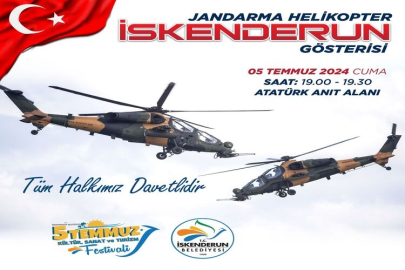 JANDARMA HELİKOPTER İSKENDERUN GÖSTERİSİ